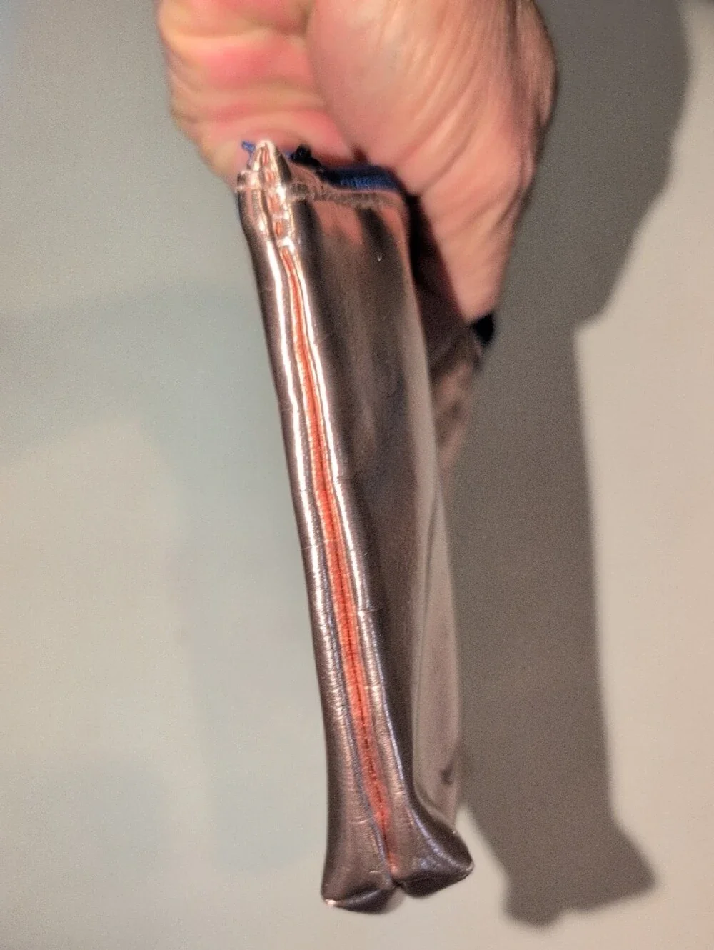 Ipsy- Rose Gold Metallic Cosmetic Pouch